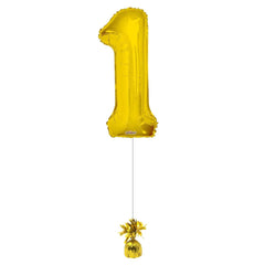 Gold Number 1 Balloon