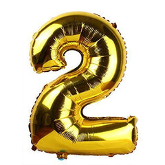 Gold Number 2 Balloon