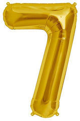 Gold Number 7 Balloon