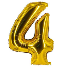 Gold Number 4 Balloon