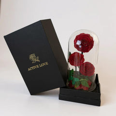 3pcs red infinity rose big