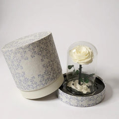 white crystal infinity rose with box