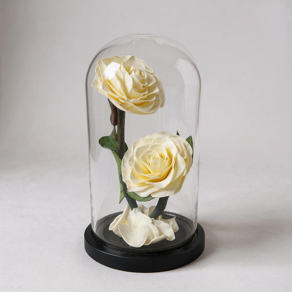2pcs yellow infinity rose