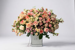 flower arrangement in the box