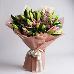 pink lily bouquet