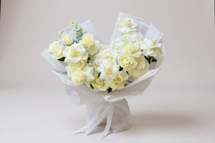 beautiful in white bouquet
