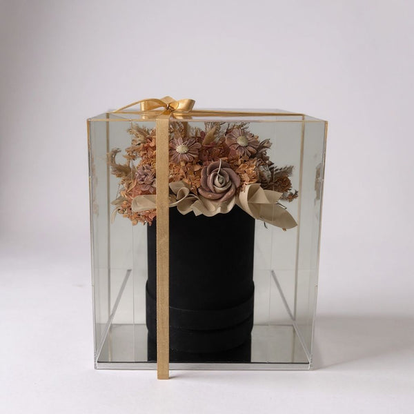 coffee color of candle arrangement