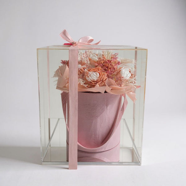 candle light pink arrangement