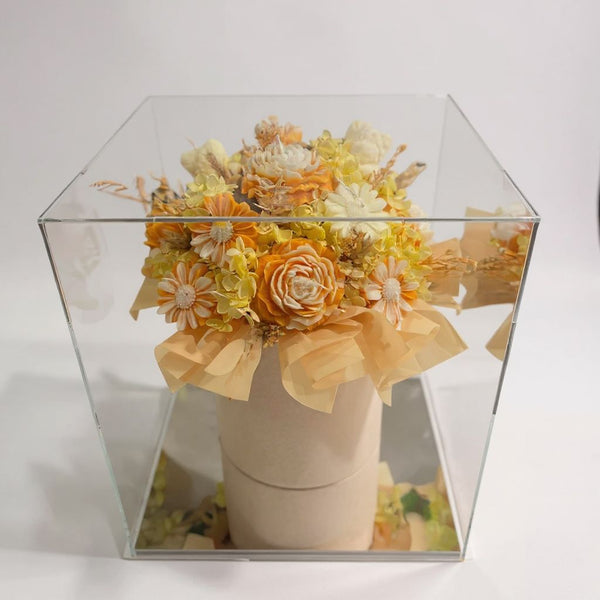 yellow candle arrangement