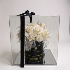 white candle arrangement