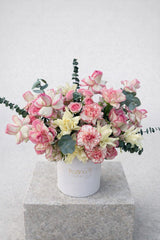 flower arrangement in box