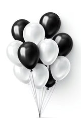 20pcs white and black hilluim balloon
